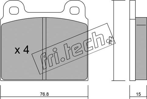 Fri.Tech. 080.1 - Bremžu uzliku kompl., Disku bremzes www.autospares.lv