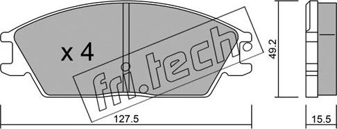 Fri.Tech. 083.0 - Brake Pad Set, disc brake www.autospares.lv