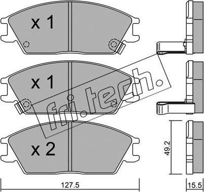 Fri.Tech. 083.1 - Bremžu uzliku kompl., Disku bremzes www.autospares.lv