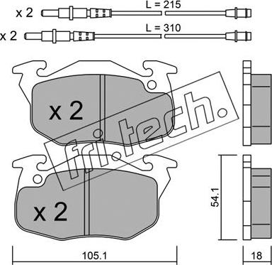 Fri.Tech. 039.4 - Bremžu uzliku kompl., Disku bremzes www.autospares.lv