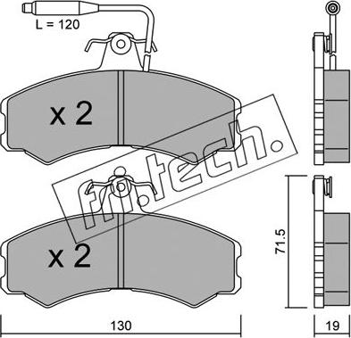 Fri.Tech. 033.0 - Bremžu uzliku kompl., Disku bremzes www.autospares.lv