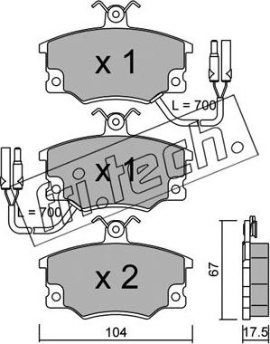 Fri.Tech. 032.2 - Bremžu uzliku kompl., Disku bremzes www.autospares.lv