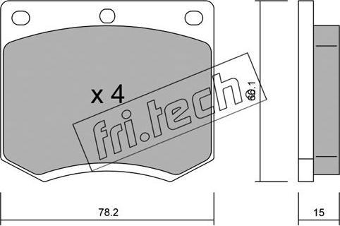 Fri.Tech. 025.0 - Bremžu uzliku kompl., Disku bremzes www.autospares.lv