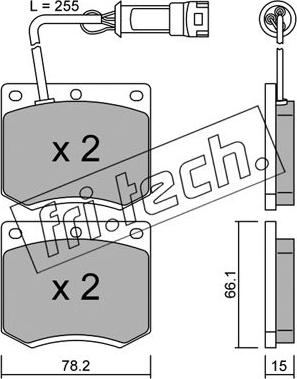 Fri.Tech. 025.1 - Bremžu uzliku kompl., Disku bremzes www.autospares.lv