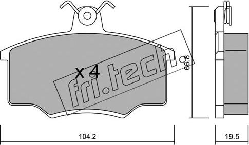 Fri.Tech. 026.0 - Bremžu uzliku kompl., Disku bremzes www.autospares.lv