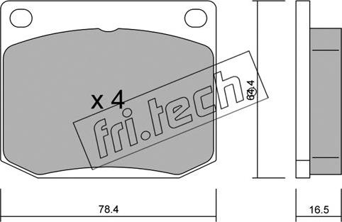 Fri.Tech. 020.0 - Bremžu uzliku kompl., Disku bremzes www.autospares.lv