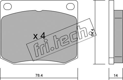 Fri.Tech. 020.1 - Bremžu uzliku kompl., Disku bremzes www.autospares.lv