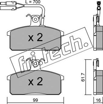 Fri.Tech. 028.1 - Bremžu uzliku kompl., Disku bremzes www.autospares.lv