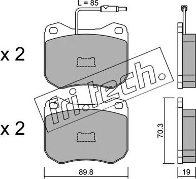 Fri.Tech. 023.0 - Bremžu uzliku kompl., Disku bremzes www.autospares.lv