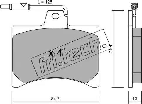 Fri.Tech. 027.0 - Bremžu uzliku kompl., Disku bremzes autospares.lv