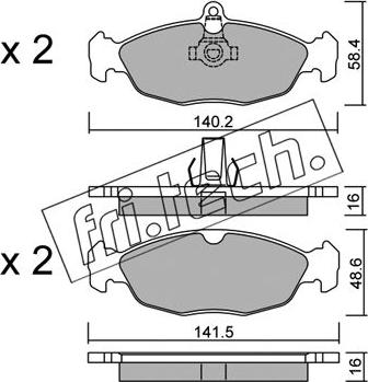 Fri.Tech. 079.1 - Bremžu uzliku kompl., Disku bremzes autospares.lv