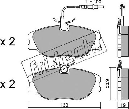 Fri.Tech. 074.4 - Bremžu uzliku kompl., Disku bremzes www.autospares.lv