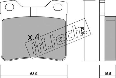 Fri.Tech. 199.1 - Bremžu uzliku kompl., Disku bremzes www.autospares.lv