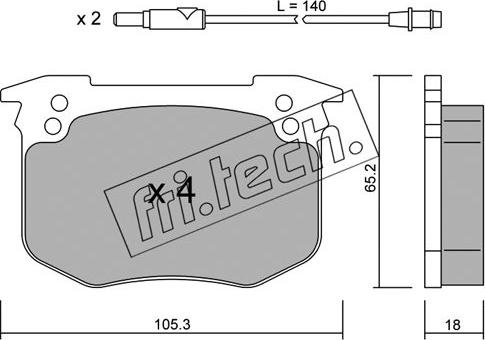 Fri.Tech. 196.0 - Bremžu uzliku kompl., Disku bremzes autospares.lv