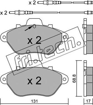 Fri.Tech. 192.1 - Bremžu uzliku kompl., Disku bremzes www.autospares.lv