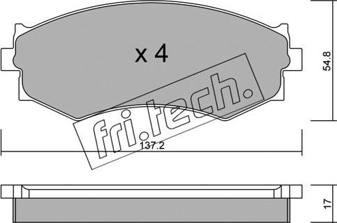 Fri.Tech. 197.0 - Bremžu uzliku kompl., Disku bremzes www.autospares.lv