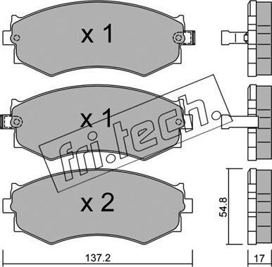 Fri.Tech. 197.1 - Bremžu uzliku kompl., Disku bremzes www.autospares.lv