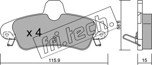 Fri.Tech. 145.1 - Piederumu komplekts, Bremžu loki www.autospares.lv