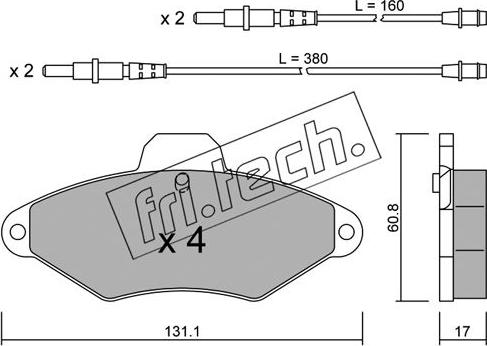 Fri.Tech. 146.0 - Bremžu uzliku kompl., Disku bremzes www.autospares.lv