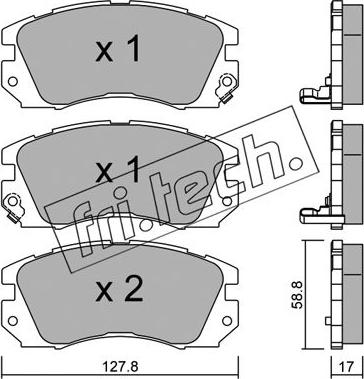 Fri.Tech. 142.0 - Bremžu uzliku kompl., Disku bremzes www.autospares.lv