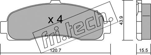 Fri.Tech. 147.0 - Bremžu uzliku kompl., Disku bremzes www.autospares.lv