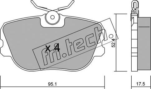 Fri.Tech. 153.0 - Bremžu uzliku kompl., Disku bremzes www.autospares.lv