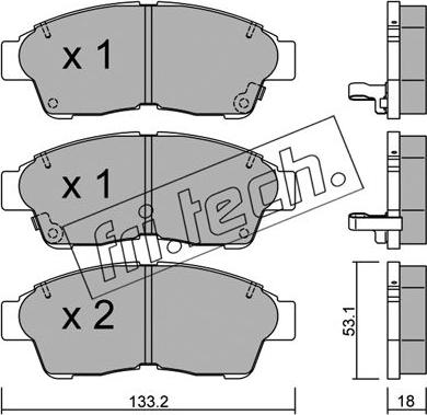 Fri.Tech. 152.0 - Brake Pad Set, disc brake www.autospares.lv