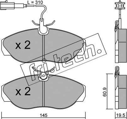 Fri.Tech. 157.1 - Brake Pad Set, disc brake www.autospares.lv