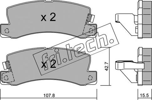 Fri.Tech. 164.1 - Тормозные колодки, дисковые, комплект www.autospares.lv