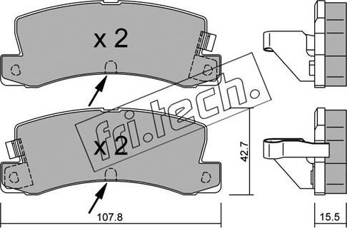 Fri.Tech. 164.2 - Bremžu uzliku kompl., Disku bremzes www.autospares.lv