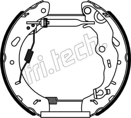 Fri.Tech. 16535 - Комплект тормозных колодок, барабанные www.autospares.lv