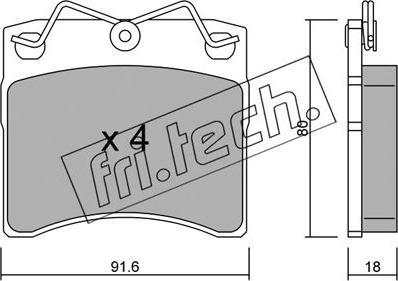 Fri.Tech. 166.0 - Bremžu uzliku kompl., Disku bremzes www.autospares.lv