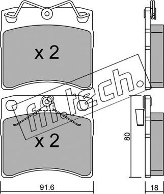 Fri.Tech. 166.1 - Bremžu uzliku kompl., Disku bremzes www.autospares.lv