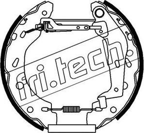 Fri.Tech. 16185 - Комплект тормозных колодок, барабанные www.autospares.lv