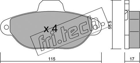 Fri.Tech. 162.1 - Brake Pad Set, disc brake www.autospares.lv