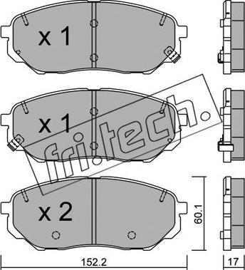 Fri.Tech. 1096.0 - Bremžu uzliku kompl., Disku bremzes www.autospares.lv