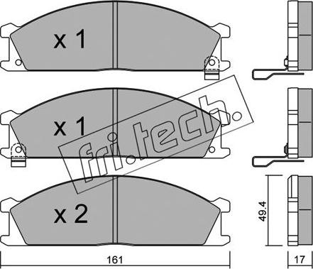 Fri.Tech. 109.1 - Bremžu uzliku kompl., Disku bremzes www.autospares.lv