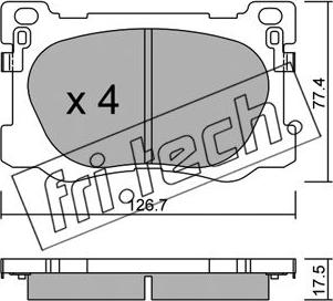 Fri.Tech. 1093.0 - Bremžu uzliku kompl., Disku bremzes autospares.lv