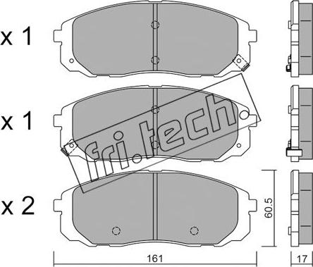 Fri.Tech. 1097.0 - Bremžu uzliku kompl., Disku bremzes www.autospares.lv