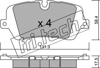 Fri.Tech. 1049.0 - Bremžu uzliku kompl., Disku bremzes www.autospares.lv