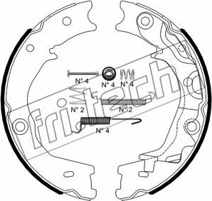 Fri.Tech. 1049.173K - Bremžu loku kompl., Stāvbremze www.autospares.lv