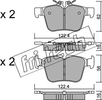 Fri.Tech. 1044.0 - Bremžu uzliku kompl., Disku bremzes autospares.lv