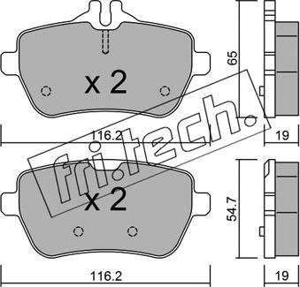 Fri.Tech. 1046.0 - Bremžu uzliku kompl., Disku bremzes www.autospares.lv