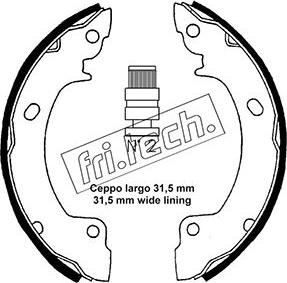 Fri.Tech. 1046.200 - Bremžu loku komplekts autospares.lv