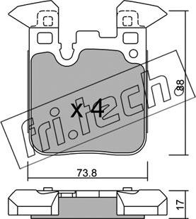 Fri.Tech. 1040.0 - Bremžu uzliku kompl., Disku bremzes www.autospares.lv