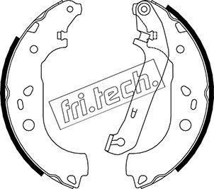 Fri.Tech. 1040.155 - Комплект тормозных колодок, барабанные www.autospares.lv