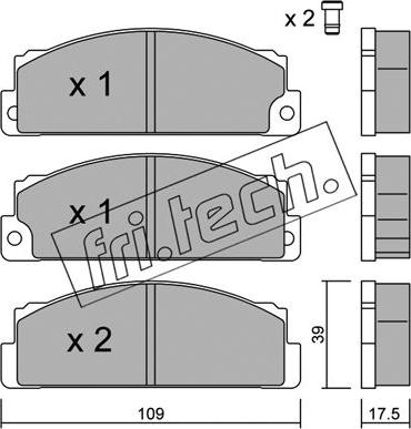 Fri.Tech. 104.0 - Bremžu uzliku kompl., Disku bremzes www.autospares.lv