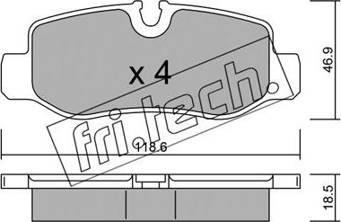 Fri.Tech. 1047.0 - Bremžu uzliku kompl., Disku bremzes www.autospares.lv