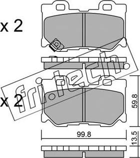 Fri.Tech. 1054.0 - Bremžu uzliku kompl., Disku bremzes www.autospares.lv