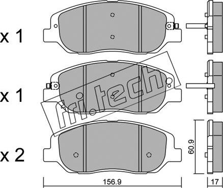 Fri.Tech. 1055.0 - Bremžu uzliku kompl., Disku bremzes www.autospares.lv